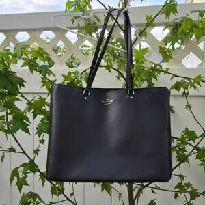 Kate Spade New York Lori Black Leather Tote Bag - Style D411
